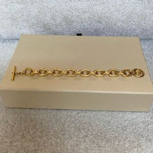 anne klein gold tone chain link bracelet
